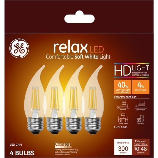 Current Ge 4Pk 4W Sw Rel Bulb 45660